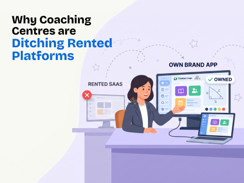 Coaching centre choosing its own branded online teaching platform